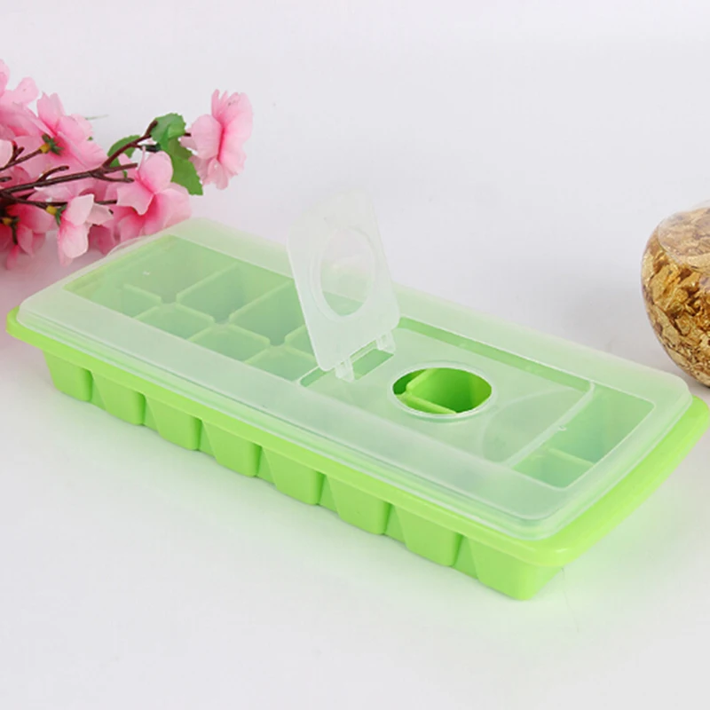 16 отверстий лоток для кубиков льда коробка с крышкой DIY напиток желе форма