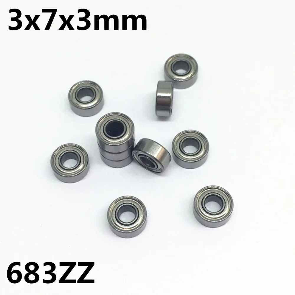 50Pcs 683ZZ L-730ZZ 3x7x3 mm Deep groove ball bearing Miniature bearing High quality 683Z