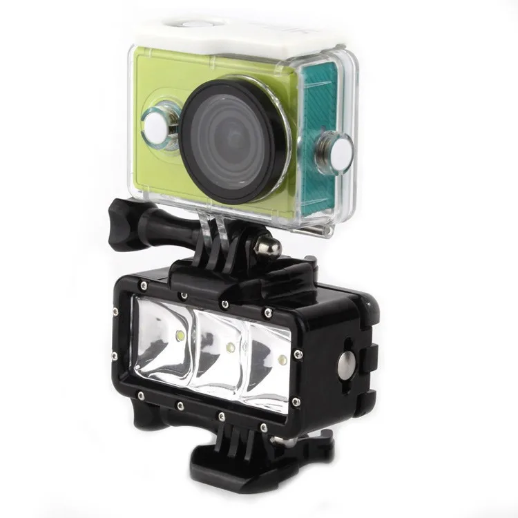 GoPro фонарик лампы Подводный Водонепроницаемый светодиодный флэш-видео крепление для Go Pro Hero 4/3+, SJCAM SJ4000 AEE