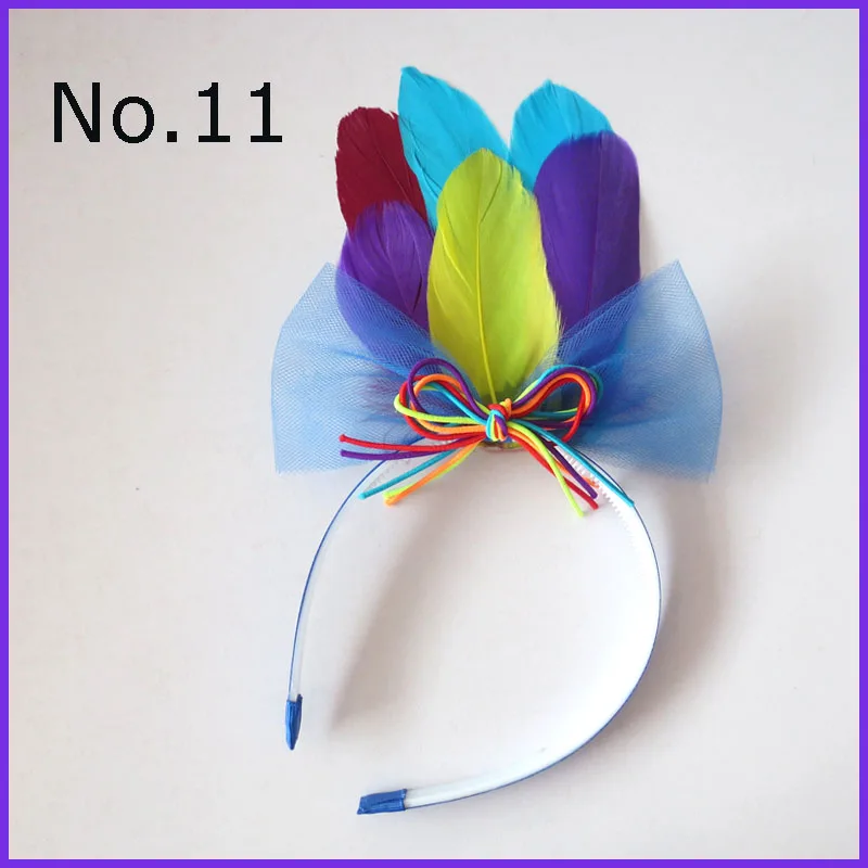 50 BLESSING Girl DIY Popular Feather Headband Net Yarn Hair Bow Baby Wholesale | Аксессуары для одежды