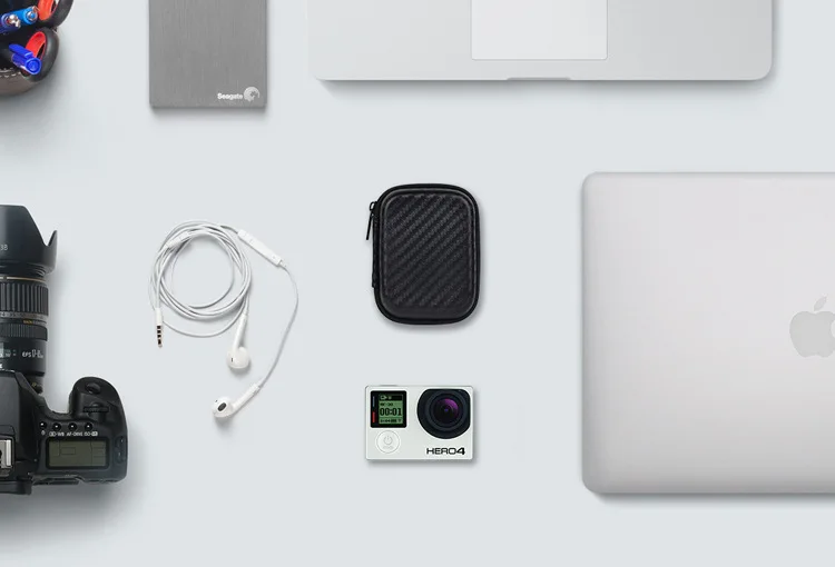 Мини камера с USB вспышкой для переноски Чехол спортивной камеры Bluetooth наушники GPS