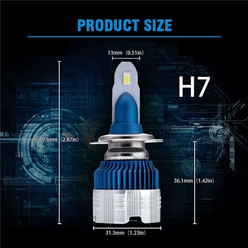Новые автомобильные лампы H7 LED H4 H11 H1 9005/HB3 9006/HB4 Автомобильные фары 12 В