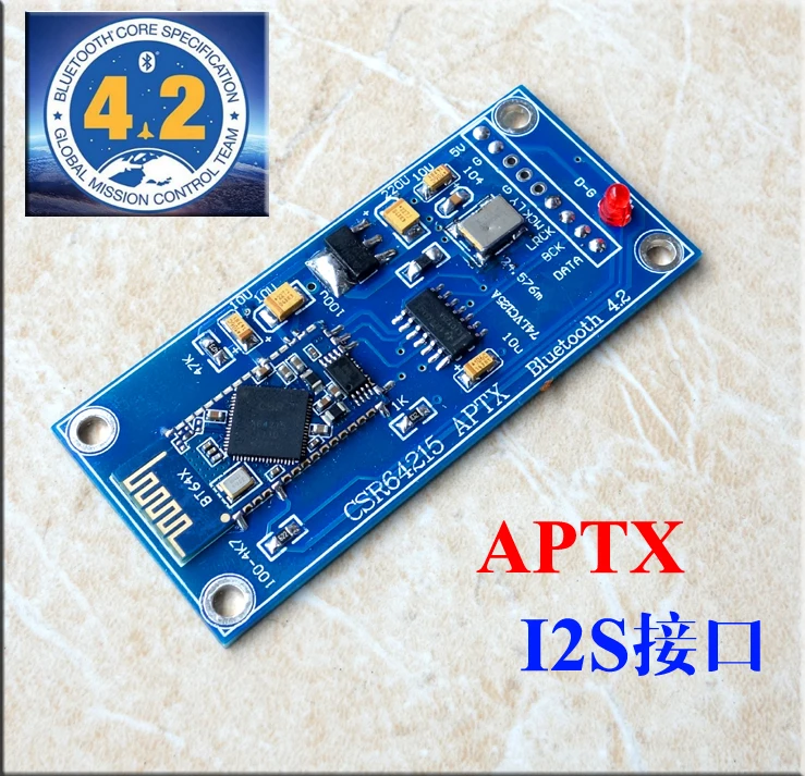 Дочерняя карта CSR64215 Bluetooth 4 2 APTX I2S может использоваться с ES9018 DACs такими как