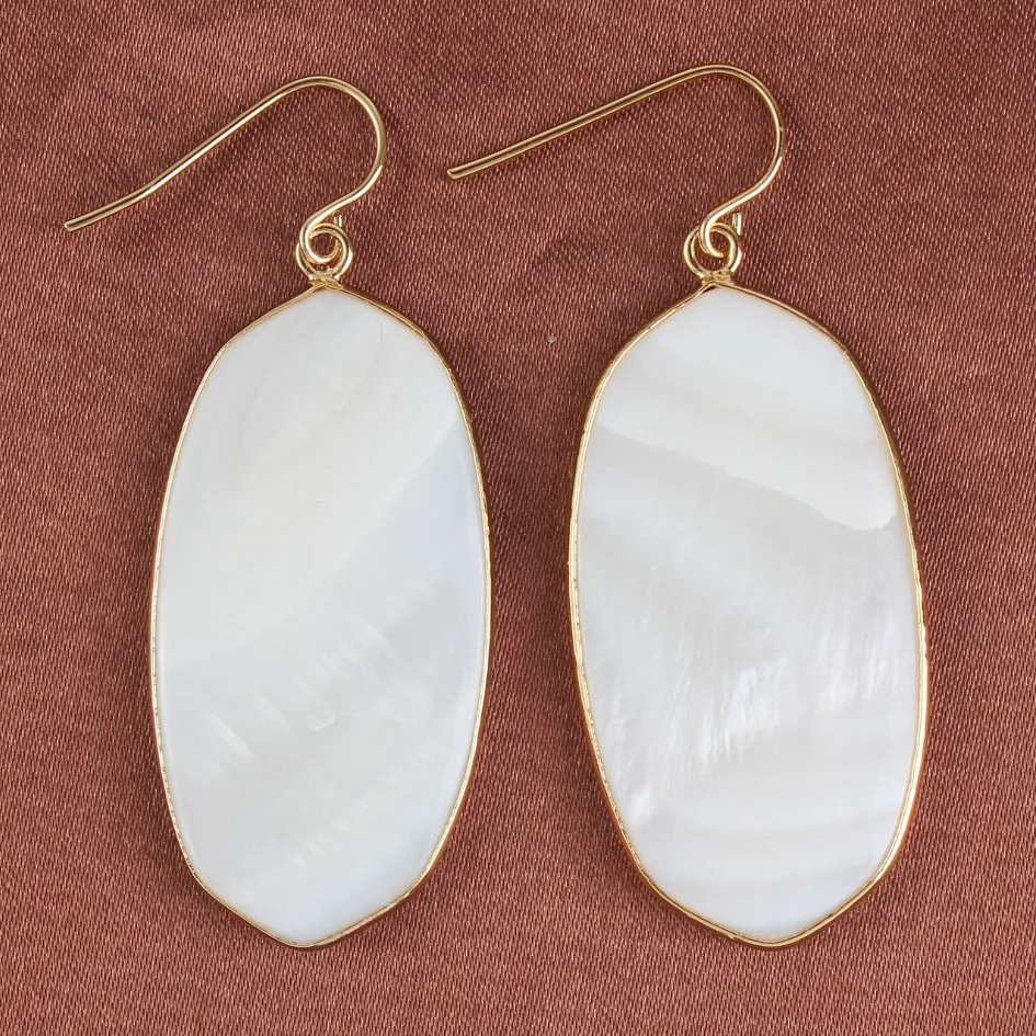 KFT оптовая продажа светильник желтое золото овальные висячие серьги крючки