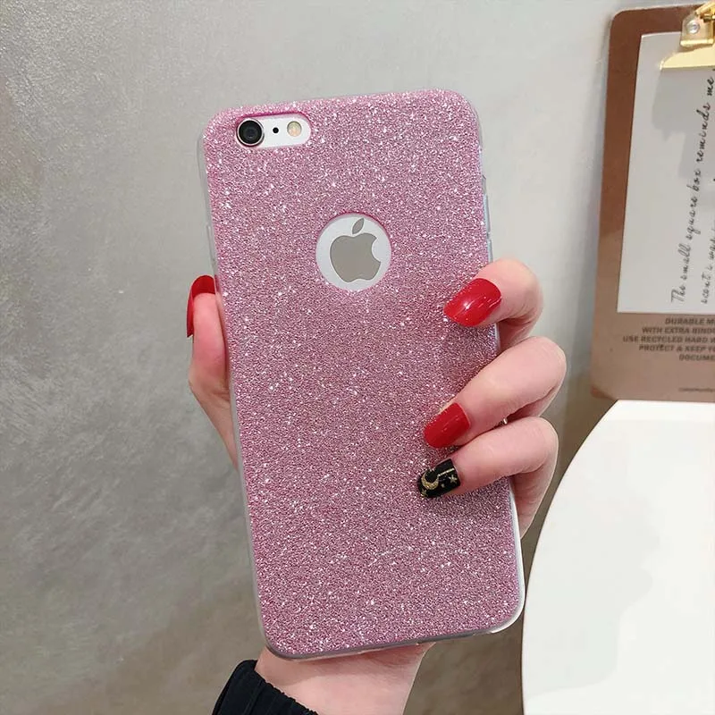Для Apple iPhone SE 5 5S 6 6G 6s 7 8 Plus 7Plus 10 X XR Xs Max Блестящий Сверкающий Прозрачный мягкий