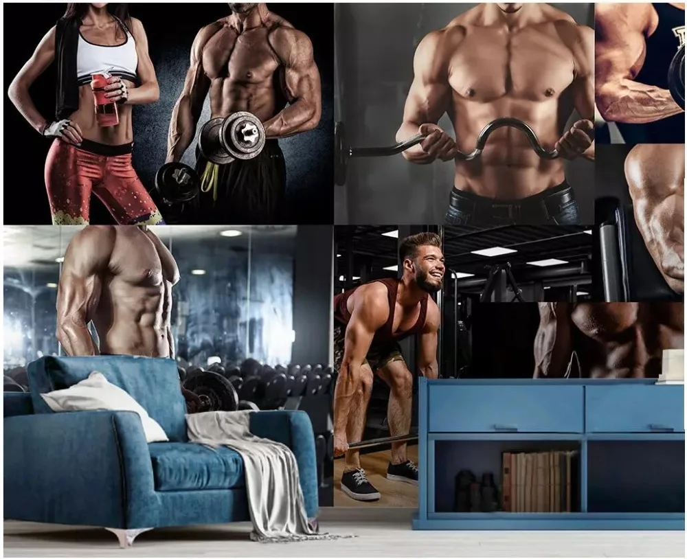 3D обои настенные на заказ с фото Gym личность красивый зал йоги кафе улучшение дома гостиная для стен 3D.