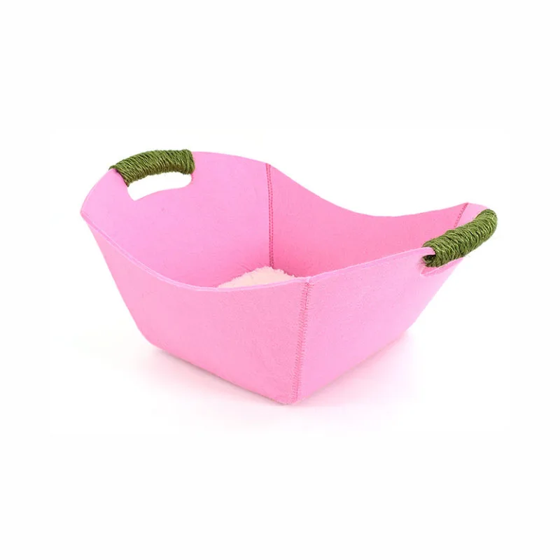 Pink Коврик для кошек с усиленной ручкой, дышащий, для кошек, домашних животных, в помещении, горшок для отдыха, спальный коврик для маленьких собак, животных C12 - Цвет: Pink