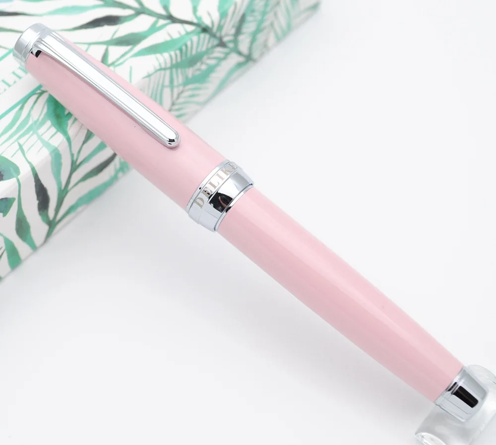 Light Pink Delike New Moon 3 авторучка металлическая Лаковая чернильная ручка оригинальная коробка - Цвет: Light Pink