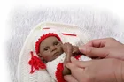 Кукла реборн силиконовая 25 см, афроамериканская кукла-младенец, черная девочка, полностью силиконовая кукла-младенец для девочек, игрушки