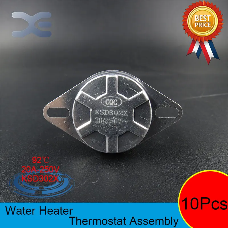 10 шт./лот KSD302X 20A 250V 92 см 4 Pin Температура Контролируемая сборка термостат