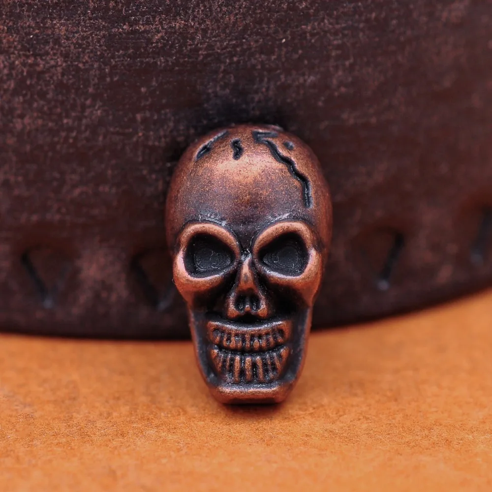 

10x 11*18mm Antique Copper Skull Biker Leathercraft Saddles Conchos RivetBack