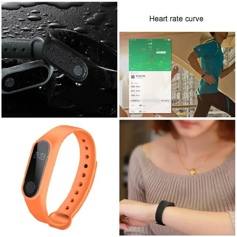 

Smart Bracelet M2 HeartRate Bracelet Waterproof Sport Fitness Band Stepcount Message Smart Loop New Arrival