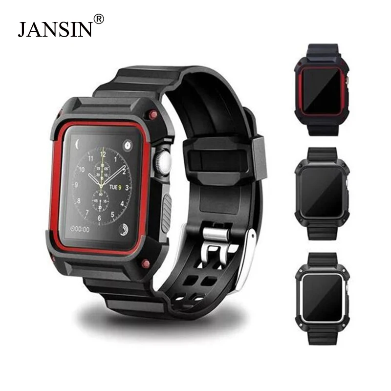 Спортивный ремешок JANSIN для apple watch 42 мм 38 iwatch 3/2/1 браслет на запястье мягкий