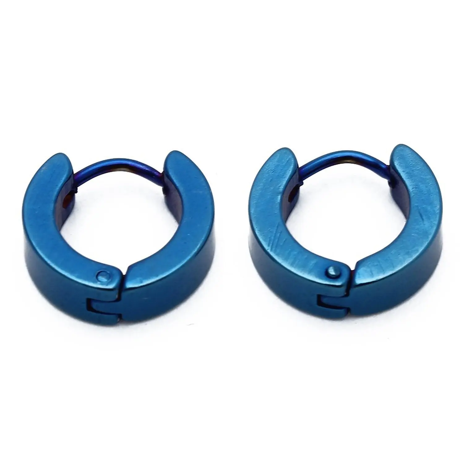 1 пара крутых мужских сережек из нержавеющей стали сапфировый синий|sapphire blue|sapphire