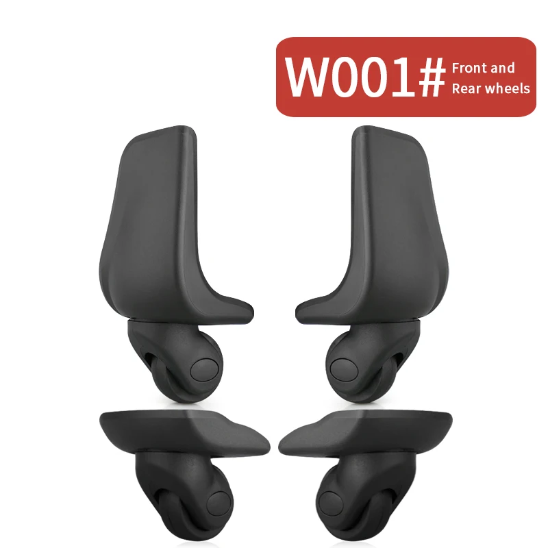 W001(4 Wheels)Black Замена багажа колеса для чемоданов ремонт рук Спиннер чемоданные колесики колеса запчасти Тележка Замена lockbox suitcas - Цвет: W001(4 Wheels)Black