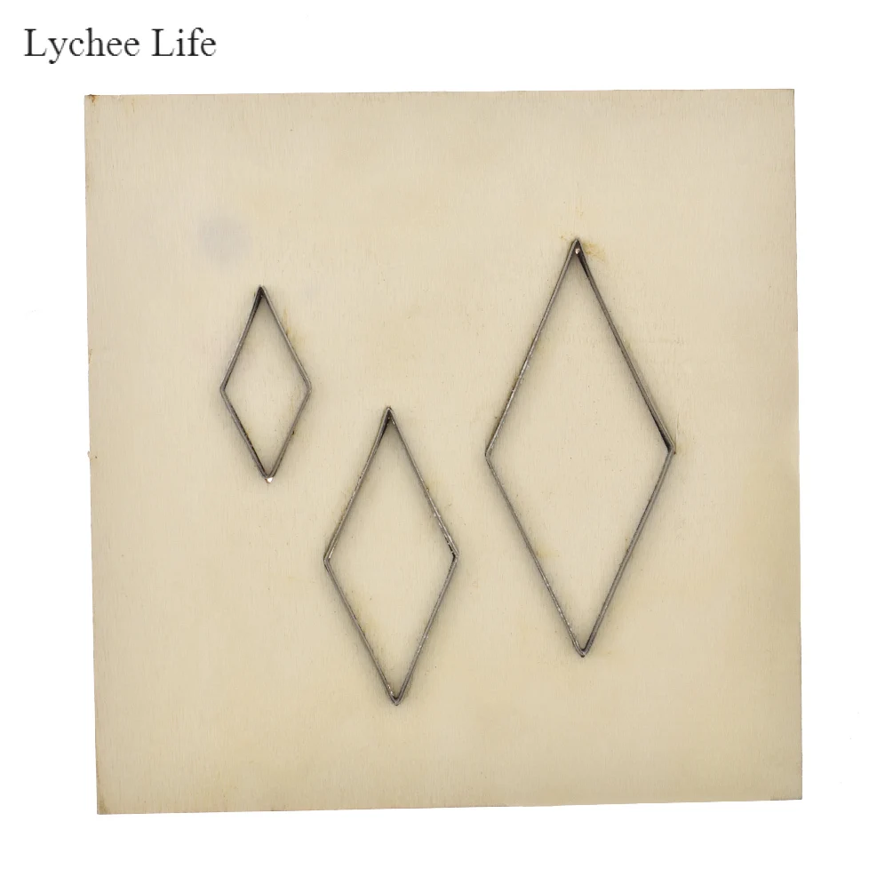 04 Lychee Life сталь лезвие правило высечки кожа удар круглый капля серьги Резак Плесень деревянные штампы Diy режущие инструменты - Цвет: 04