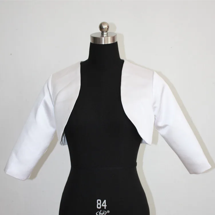 Женская атласная шаль с рукавом 3/4 цвет слоновой кости|bolero wedding jacket|bridal shrugbolero |