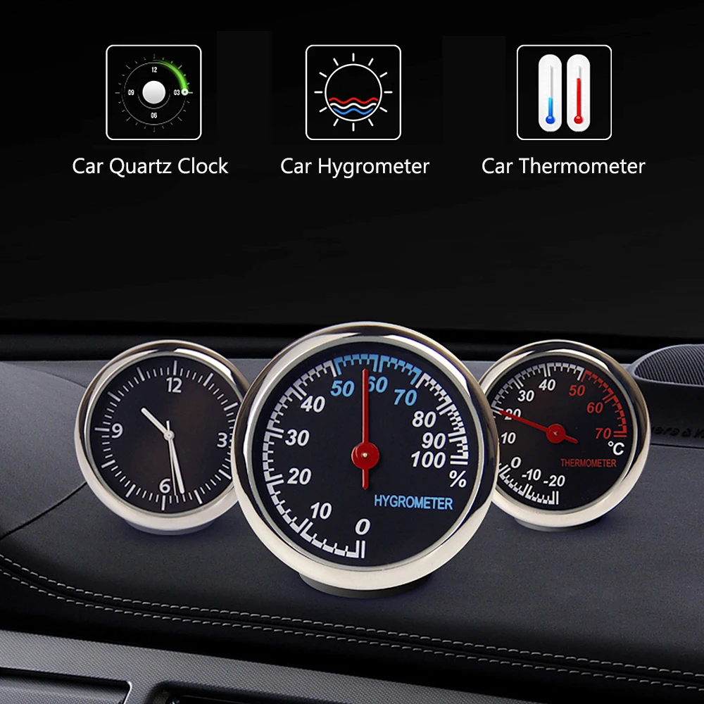 FORAUTO автомобильные цифровые часы с гигрометром термометр автомобильный Стайлинг