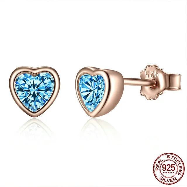 Женские серьги гвоздики из серебра 925 пробы с фианитом|Серьги-гвоздики| |