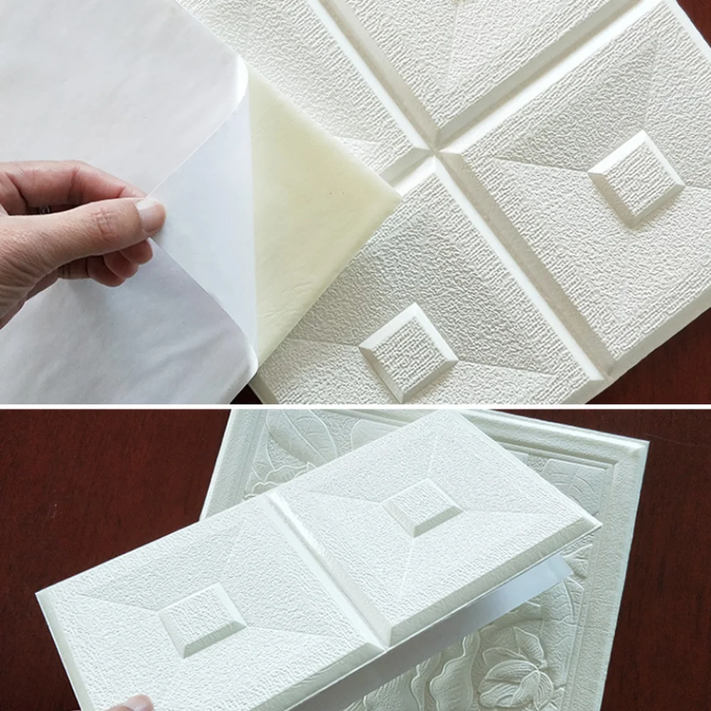 10 шт. Пена 3D Европейский цветочный узор плитки самоклеющиеся DIY стикер стены