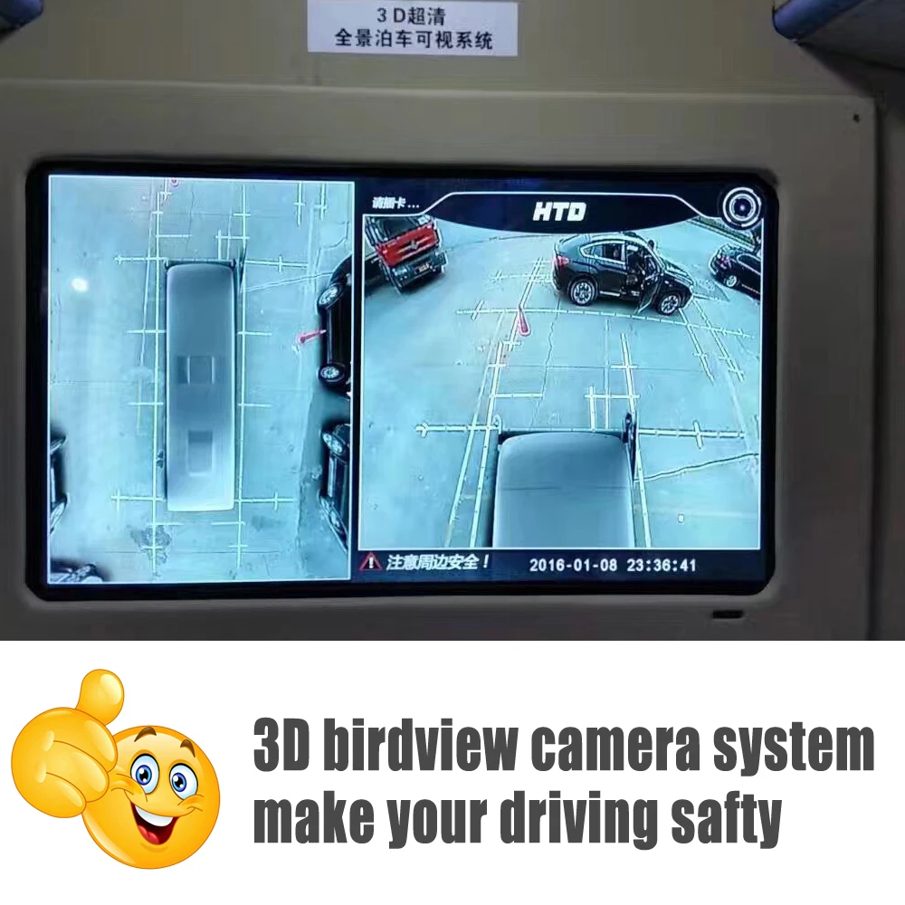 Carsanbo HD 360 градусов камера с объемным видом для автобуса, грузовика, записи 3D вида 360 градусов DVR вид птицы панорама системы
