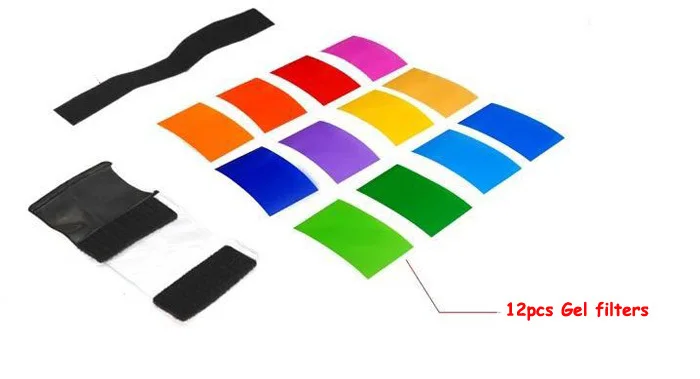 Набор универсальных цветных фильтров Speedlite 12 шт. для камеры лампа вспышки