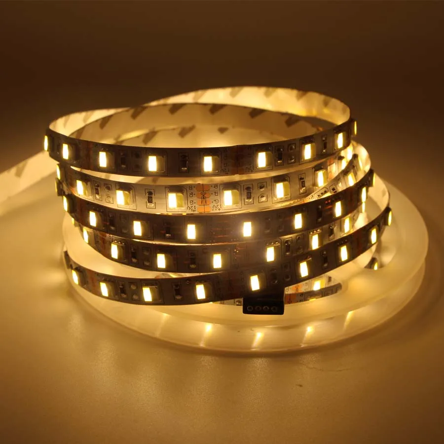 16.5ft 5m 12V Двухцветная 5050 SMD Светодиодная лента Гибкая CW/WW двойной белый в 1 чип