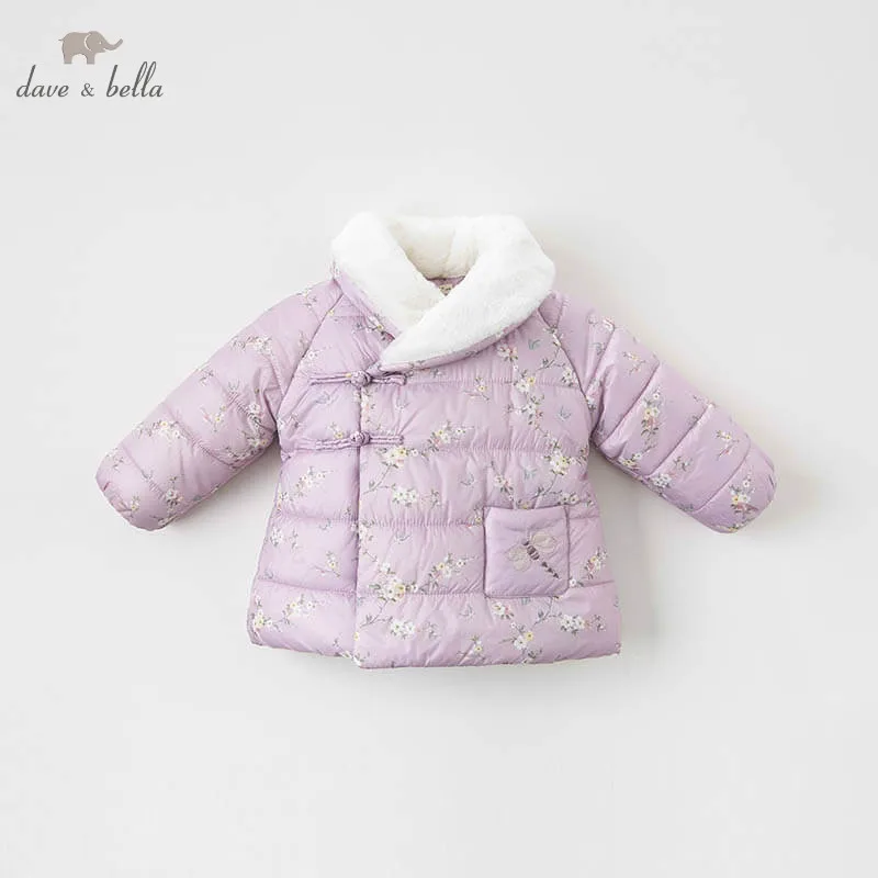 Dave Bella Baby Girls Jacket Children Long Sleeve Outerwear Fashion Coat DBZ8984 | Детская одежда и обувь