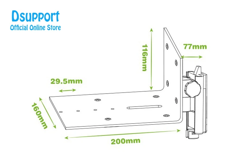 Алюминиевый настенный держатель для колонок с наклоном и поворотом, крепление аудио на подвесную консоль, быстрая и простая установка, поддержка стойки S01