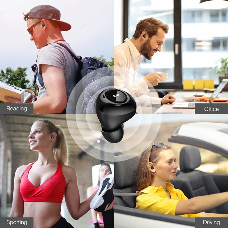 TWS Bluetooth 5 0 наушники беспроводные глубокий бас 3D стерео гарнитура спортивные
