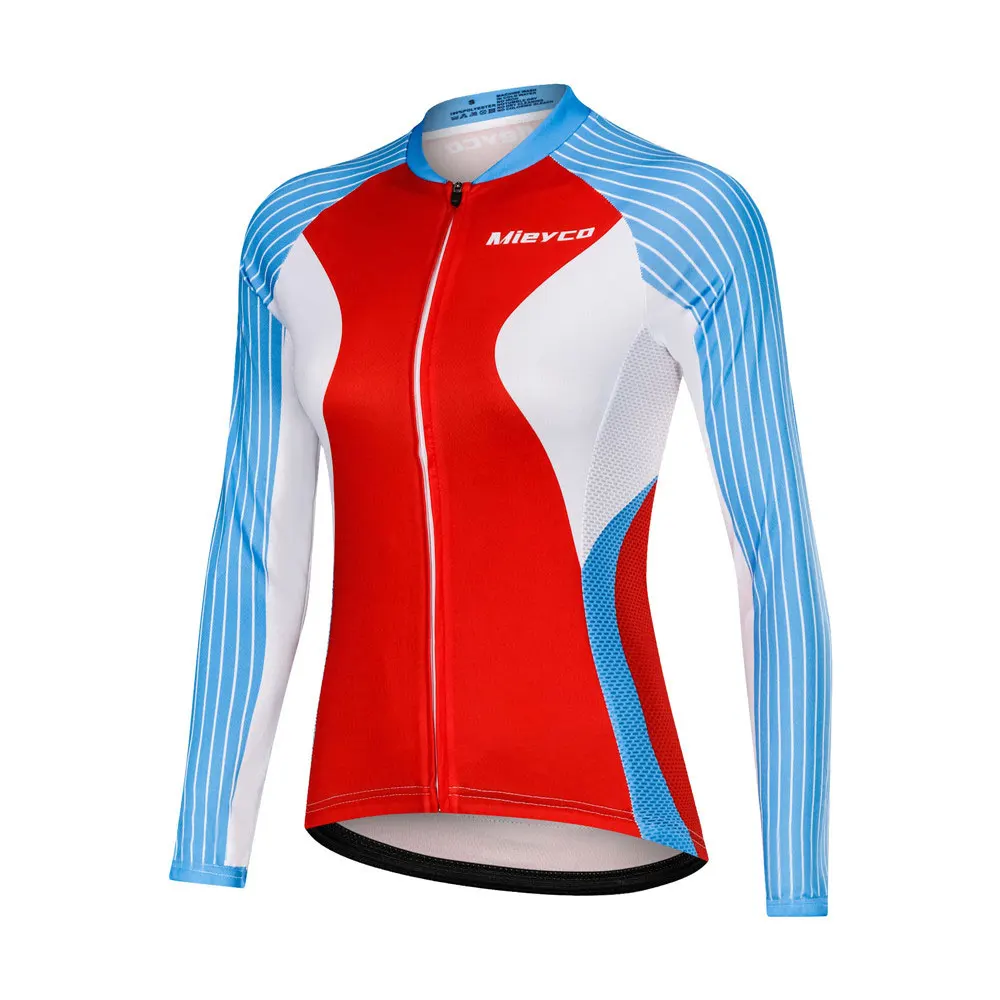 

Женская велосипедная майка из 100% полиэстера с длинным рукавом Maillot Ropa Ciclismo велосипедная одежда быстросохнущая велосипедная одежда спортив...