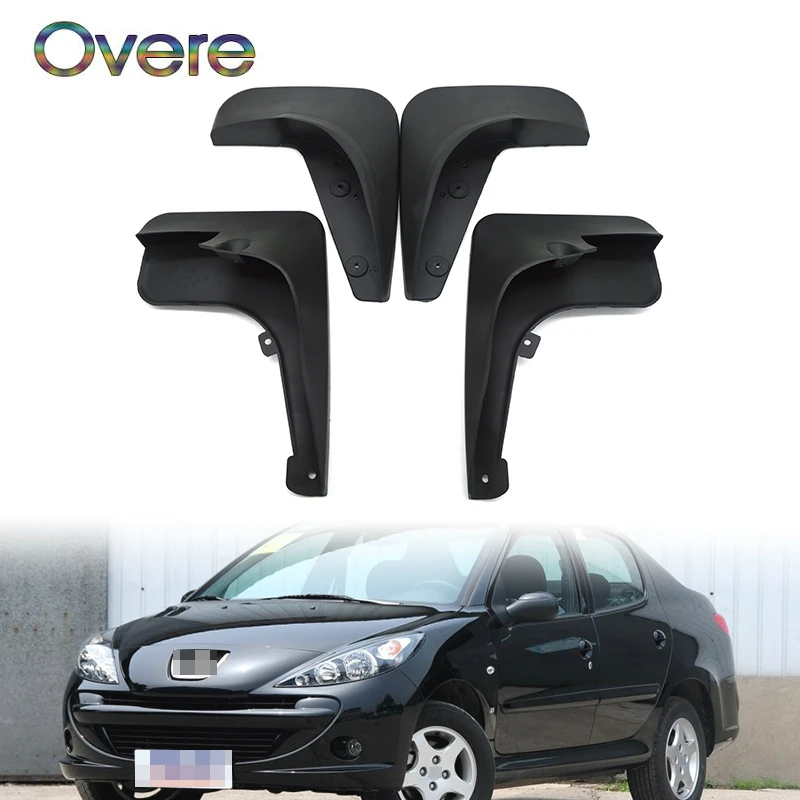 

Брызговики для Peugeot 207, передние и задние, для 4-дверного седана, 2009, 2010, 2011, 2012, 2013
