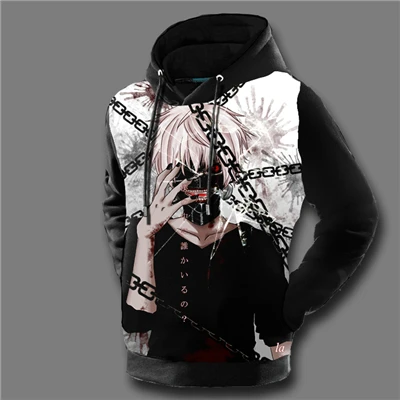 Часы в подарок Токийский Гуль 3D мужской Женский пуловер толстовки Толстовка