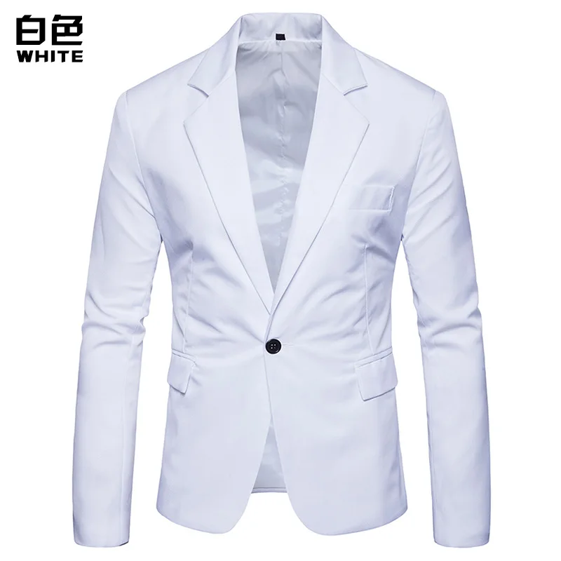 

New Brand Casual Blazer Men Slim Fit Coat Suit Formal Jacket For Men 8 Solid Color Wedding Cotton Men Classic Men Suit Jackets