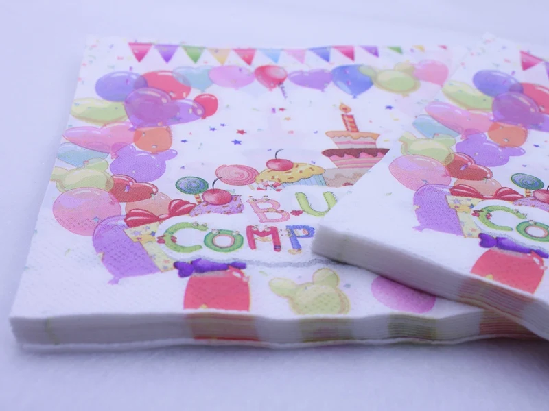 [RainLoong] Buon Compleanno салфетка с принтом для дня рождения украшения ткани декор салфетки 33*33 см 1 упак./лот
