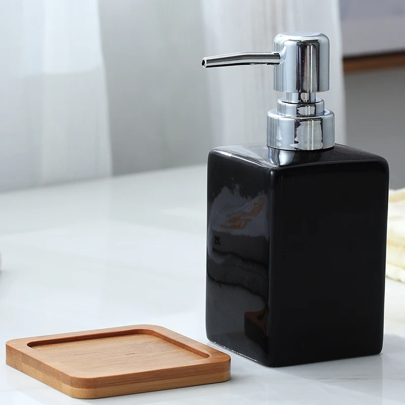 Дозатор жидкого мыла с деревянным подносом 320 лм|dispenser for|dispenser for kitchenbathroom accessories |