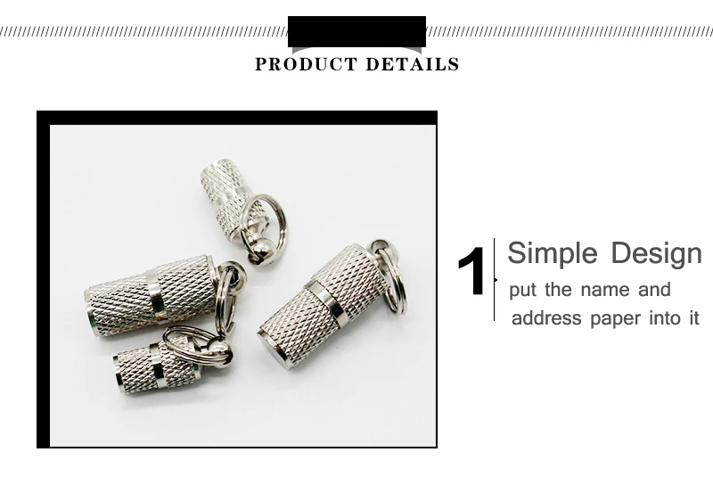 Pets Address Nameplate Anti-lost ID Card Pendant Case with Name Paper Dogs Plate Tag Collar Leash Silver | Дом и сад
