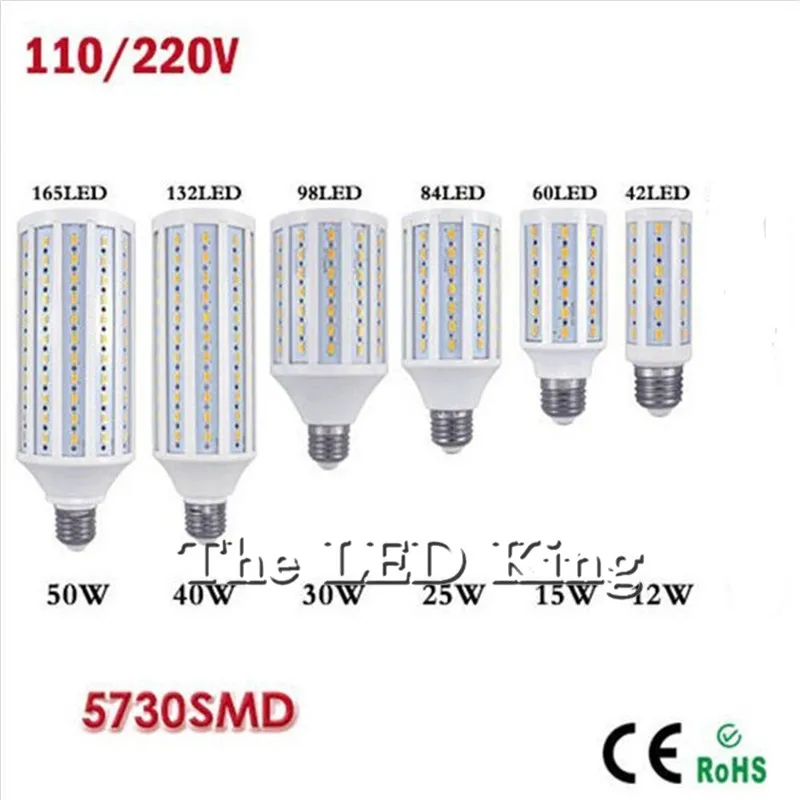 Лучшая цена E27 E14 5730 5630 SMD светодиодный лампы кукурузы AC 220V 110V 7 Вт 12 15 25 30 40 50 высокое