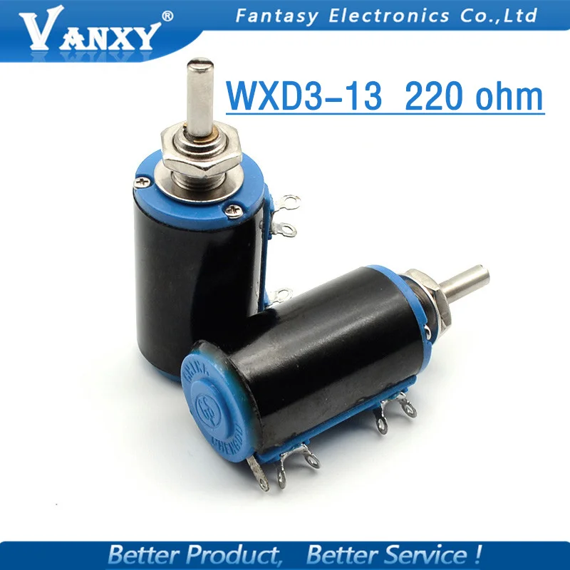 Потенциометр с проволочной обмоткой WXD3-13-2W 220 Ом 2 Вт WXD3-13 шт. | Электронные