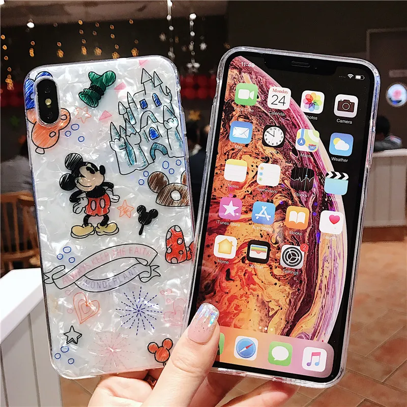 Для iphone X Милая ракушка Минни чехлы для телефонов 7 plus 6 6s 8 Plus мультфильм Винни