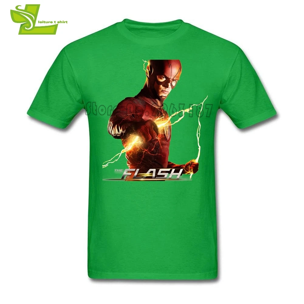 Футболка The Flash Man классные Свободные топы на заказ мужская летняя футболка из 100%