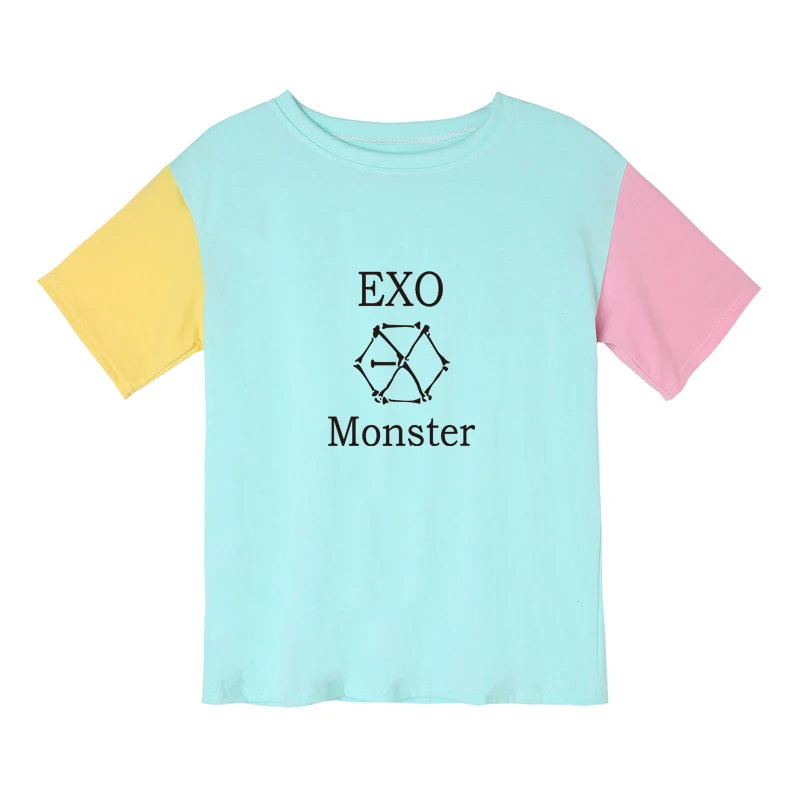 Dandeqi женщины kpop exo kar sehun xiumin baekhyun terra наклейка Футболка женская футболка harajuku