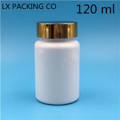 120 ml bright lid 30 шт. 100 мл белая пластиковая пустая бутылка порошок таблетки конфеты соль для ванной с уплотнительной пастой пустой контейнер - Цвет: 120 ml bright lid