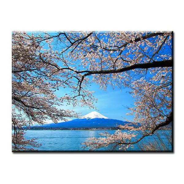 Сакура и крепление Fuji художественная настенная живопись Печать на холсте для
