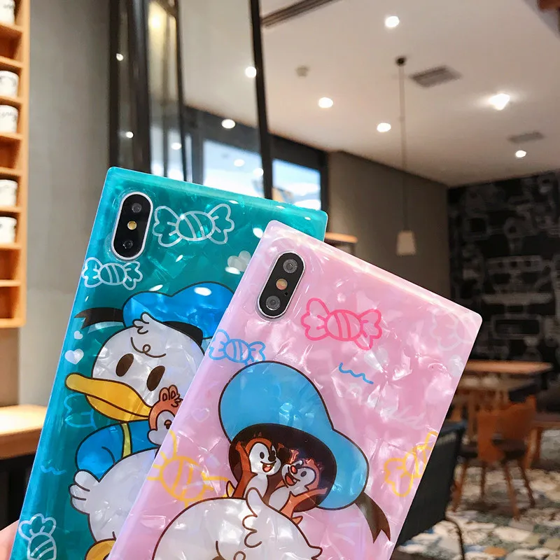 Чехлы для телефонов с изображением Дональда Дака iPhone XR XS MAX глянцевый мягкий