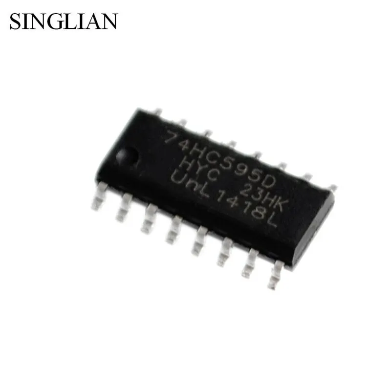 20 шт SMD 74HC595D 8 битный серийный регистр SOP16 IC чип SOP 16 595|Соединители| |