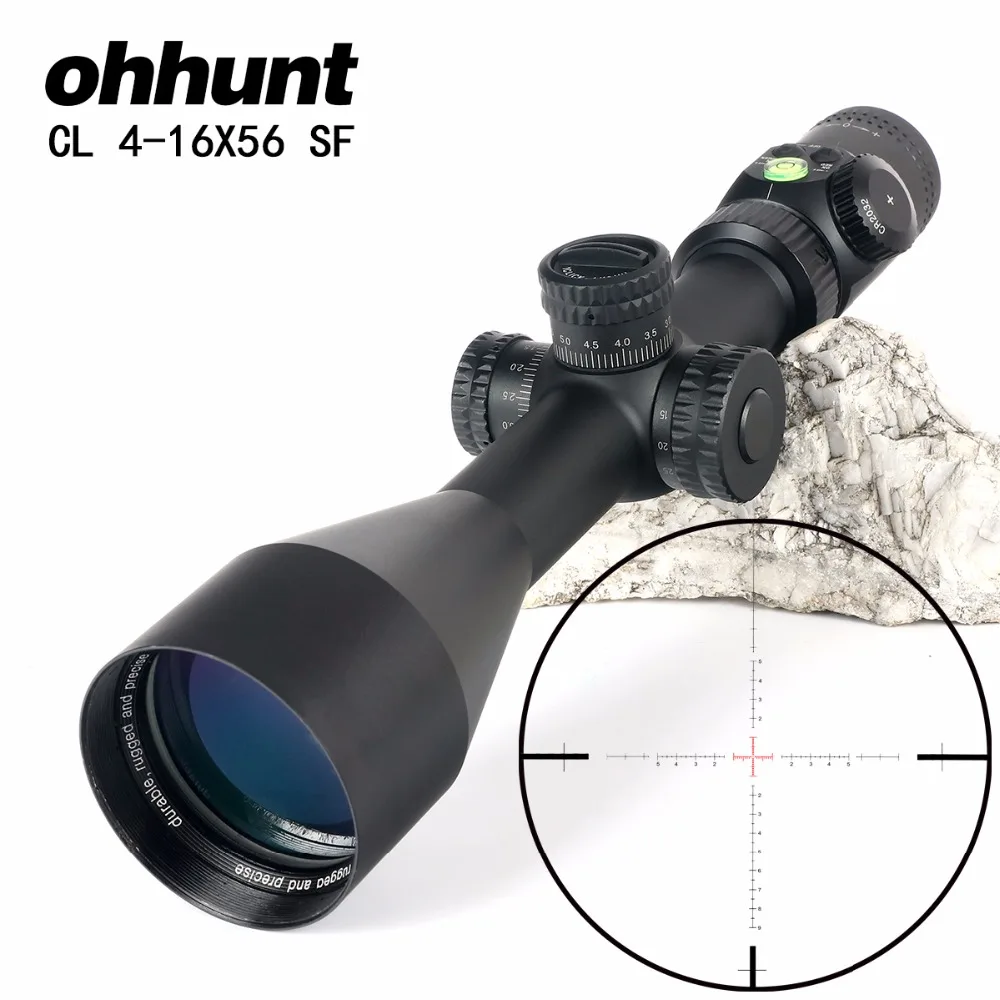 

ohhunt CL 4-16X56 SF Hunting Optics Riflescopes Glass Etched Reticle Side Parallax Turrets Lock Reset Scope with Bubble Level