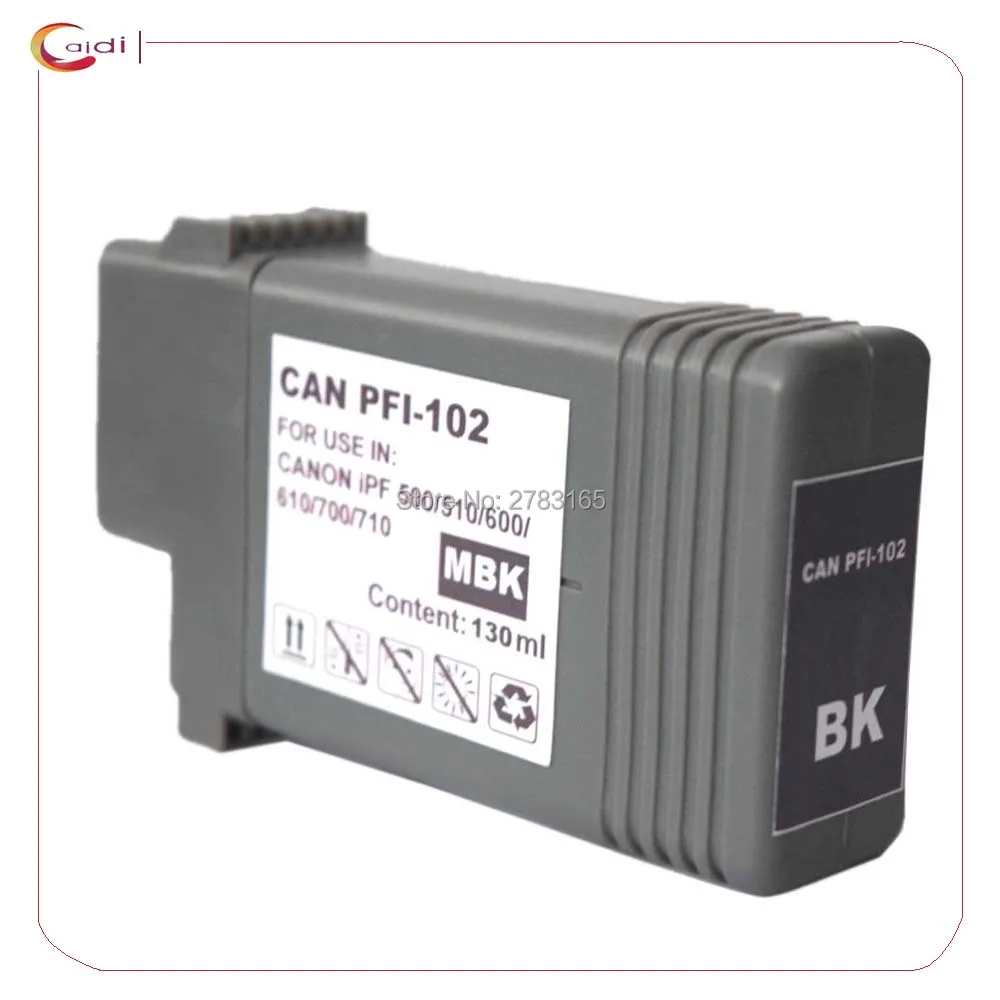 

1 Matte Black 130ml Compatible ink cartridge PFI 102 ink for Canon IPF 700/710/720/765/760/650/655/750/755/600/610/605/500/510
