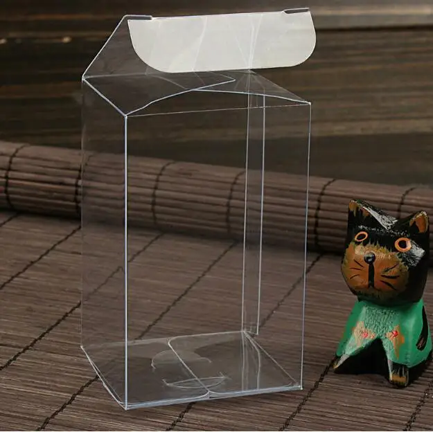 

50PCS 5*5*8cm Transparent waterproof Clear PVC boxes Packaging small plastic box storage for food/jewelry/Candy/Gift/cosmetics