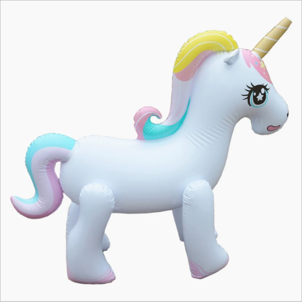 Inflatable water spray Unicorn Sprinkler Children summer Water Spray unicorn Toys parent-child Outdoor garden lawn toy | Спорт и